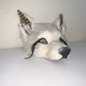 Luxury White Fox Mask by Curious Fair